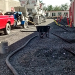 Anchorage-Storage buildings built on peat settled up to 12" over many years. Compaction was used to reach 20' under the center footings to densify and raise the long buildings.