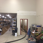 Kotzebue - Floor has raised, closing the crack and leveled shelves.