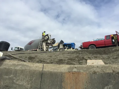 AIA-Slip line grouting under taxiway.
